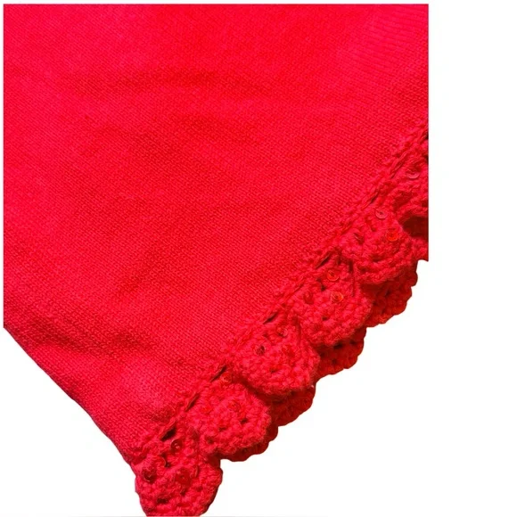 🇺🇸 Vintage Patriotic Flag Cardigan ✨ Sequin Crochet Statement Sweater Size S - Picture 6 of 13